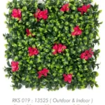 Red Flower Vertical Green Wall