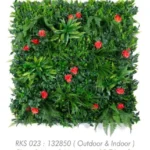 UV Protective Red Flower Vertical Garden 1 meter