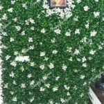 Artificial White Flower Wall Mat