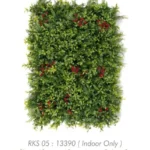 Artificial Green Red Flower Wall