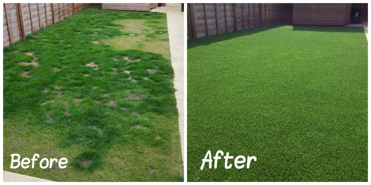 Artificial grass transforms the landscape